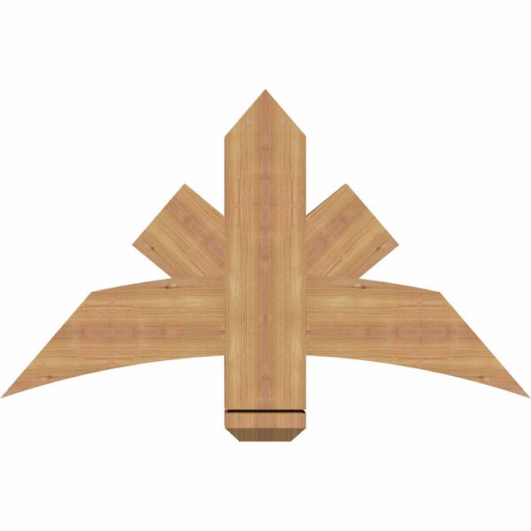 Ekena Millwork Alberta Smooth Timber Gable Bracket, Western Red Cedar, 36"W x 21"H x 3 1/2"D x 5 1/2"F, 14/12 Pitch GBW036X21X0406ALB00SWR - main